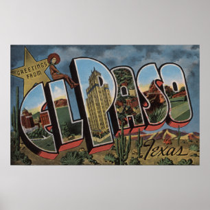 Póster El Paso, Texas - grandes cenas da letra