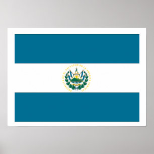 Poster El Salvador Flag