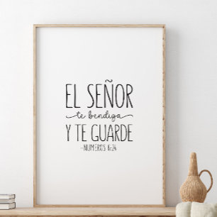 Poster El Señor te bendiga y the guarde, Numeros 6:24