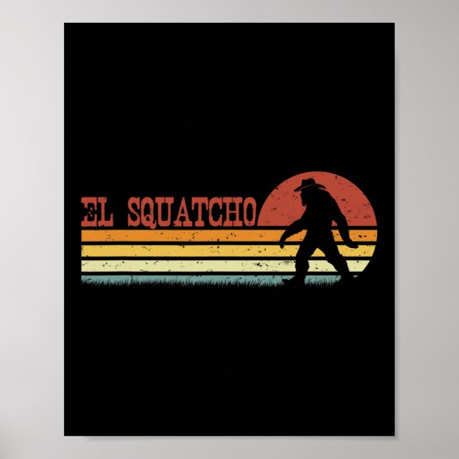 Poster El Squatcho - Listras Divertidas de Estilo Retro P (Frente)