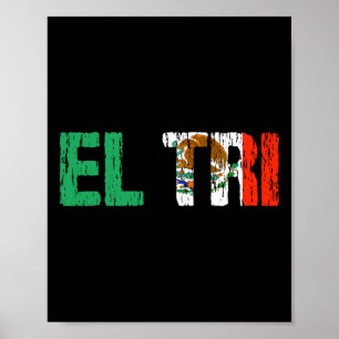 Poster El Tri México Fã de Futebol Camisa da Gi Bandeira 