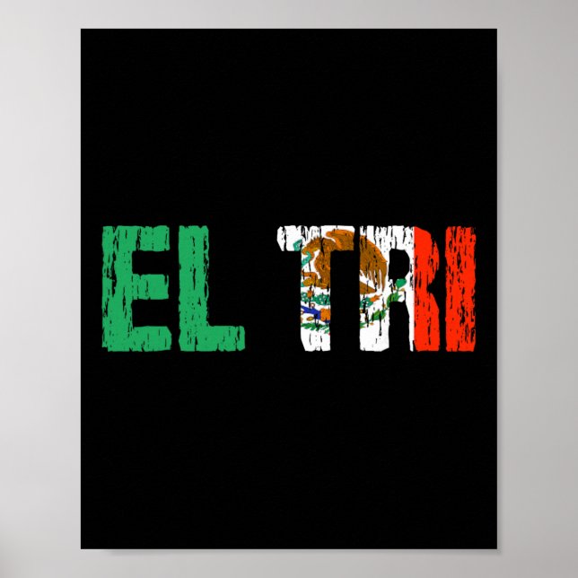 Poster El Tri México Fã de Futebol Camisa da Seleção Dist (Frente)