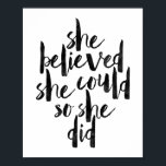 Poster Ela Acreditava Que Conseguia Então Ela Fez<br><div class="desc">Ela Acreditava Que Conseguia Então Ela Fez</div>