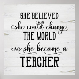 Poster Ela Acreditava Que Poderia Mudar O Professor Mundi