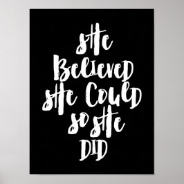 Poster Ela acreditava que podia.