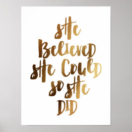 Poster Ela acreditava que podia.