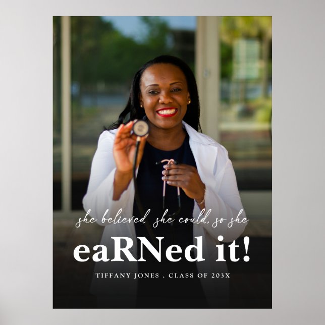 Poster Ela Acreditava Que Podia Fazer Graduação De Foto E (Frente)