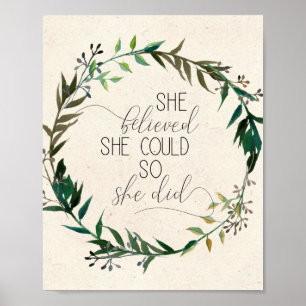 Poster Ela Acreditava Que Podia Tê-Lo Inspirado
