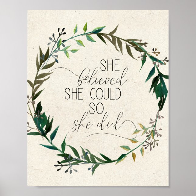 Poster Ela Acreditava Que Podia Tê-Lo Inspirado (Frente)
