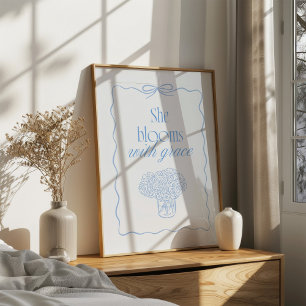 Poster Ela Blooms com Grace Wall Art