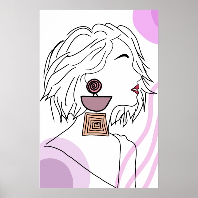 Poster Ela de brinco novo (Frente)