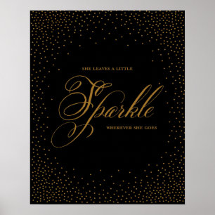 Póster Ela Deixa um Pouco de Brilho - Canvas Premium