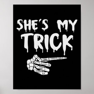 Poster Ela é a minha fantasia do Skeleton Halloween