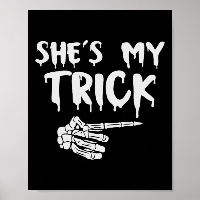 Poster Ela é a minha fantasia do Skeleton Halloween (Frente)