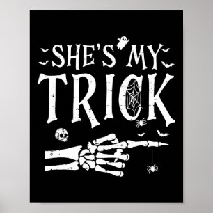 Poster Ela é a minha fantasia do Skeleton Halloween