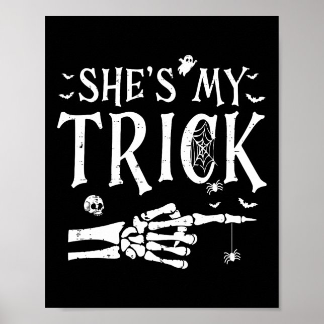 Poster Ela é a minha fantasia do Skeleton Halloween (Frente)