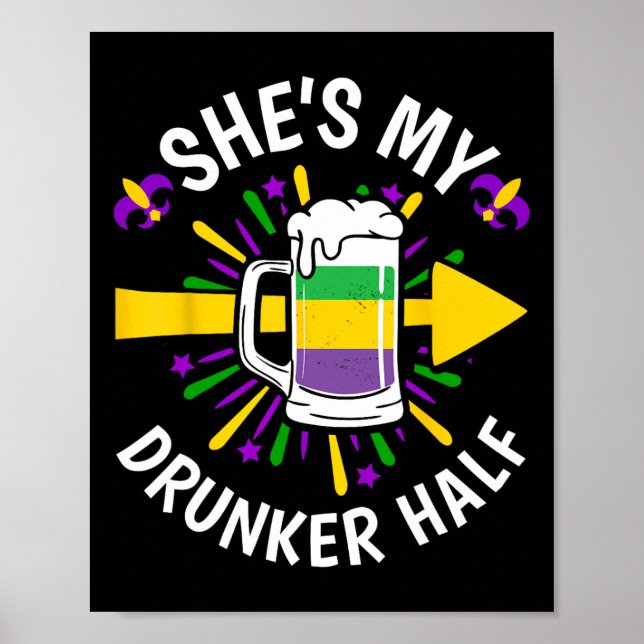 Poster Ela é a minha metade bêbada - Mardi Gras Carnival  (Frente)