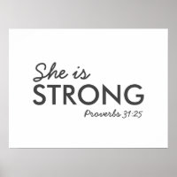 Ela é forte | Proverbs 31:25 Christian Faith