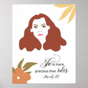 Poster Ela É Mais Precioso Que Borrões, Bíblia Versa