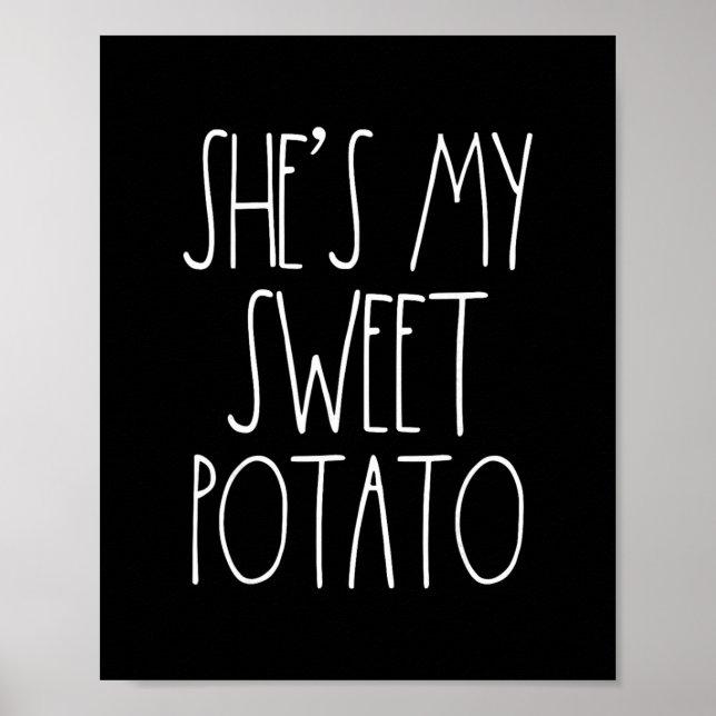 Poster Ela É Minha Batata Doce Eu Yam Conjunto Casais Tha (Frente)