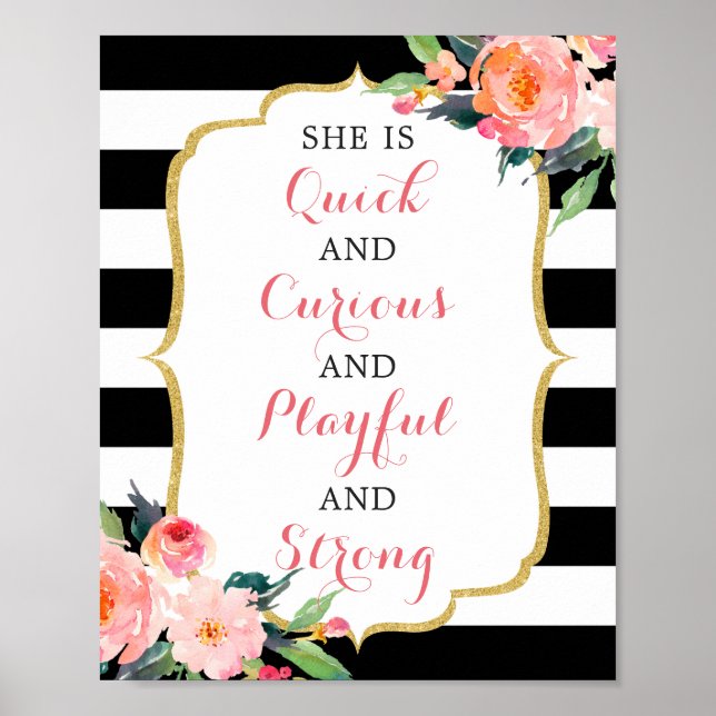 Poster Ela é rápida, curiosa, divertida e forte (Frente)