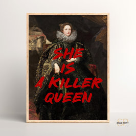 Poster Ela é uma citação da Rainha Assassina Renascença