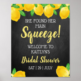 Poster Ela Encontrou Seu Amado Limão Festa de Noivado