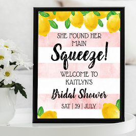 Poster Ela Encontrou Seu Amor Bridal Shower de Limão