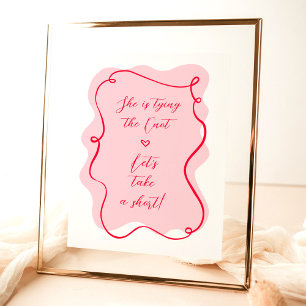 Poster Ela está casando, pegue uma pequena onda retrorref