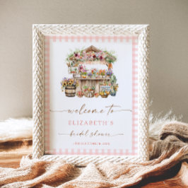 Poster Ela está fora do mercado, Chá de panela Floral bem