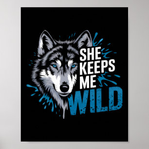 Poster Ela Me Mantém Selvagens Lobos Dia dos Namorados Pa