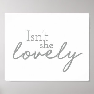 Poster Ela não é um Design de decoração de Font