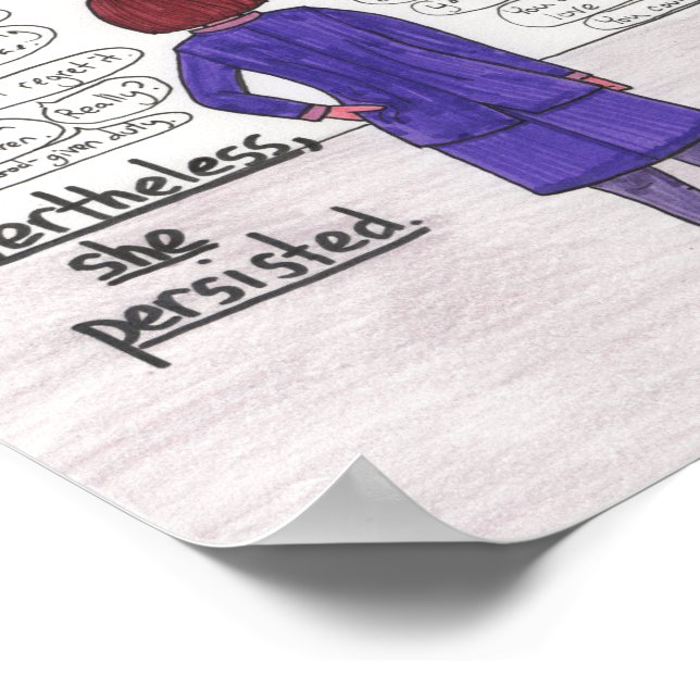 Póster Ela Persiste (Livre de Crianças) 8,5x11 (Borda)