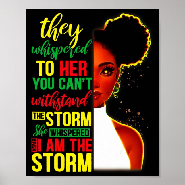 Poster Ela Sussurrou De Volta Eu Sou A Tempestade Históri (Frente)