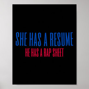 Poster Ela Tem Um Retoma Que Ele Tem Uma Folha De Rap Kam
