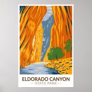 Poster Eldorado Canyon State Park Colorado Vintage Art