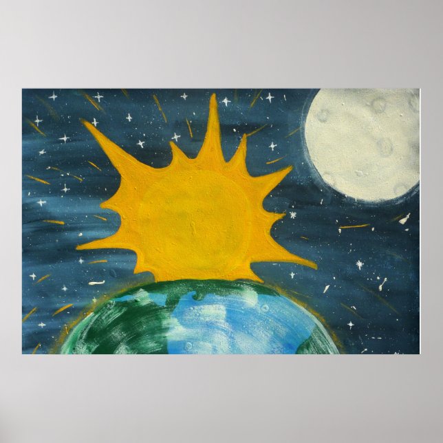PÓSTER ELE CAÇA O SOL E A LUA (Frente)