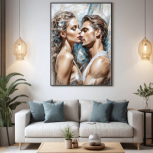 Póster Ele e Ela: Conexão Minimalista