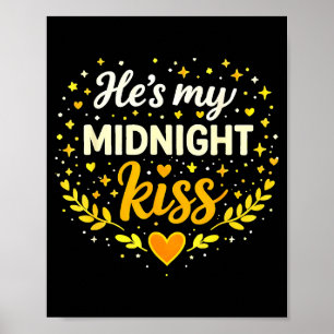 Poster Ele é minha citação de amor romântico Beijo da Mei