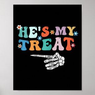 Poster Ele é o meu Casal de Halloween de Skeleton