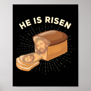 Poster Ele É Risen Jesus Cristo, Páscoa Pun Christian Bre
