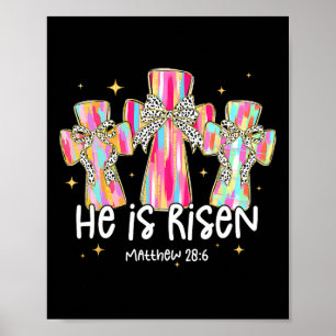 Poster Ele É Risen Jesus Felz pascoa Cristã Criança