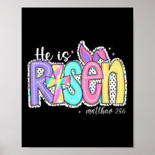 Poster Ele É Risen Jesus Felz pascoa Cristã Criança