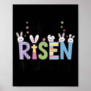 Poster Ele É Risen Jesus Felz pascoa Cristã Criança