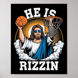 Poster Ele É Rizzen Engraçado Meme Esboço Domingo de Pásc
