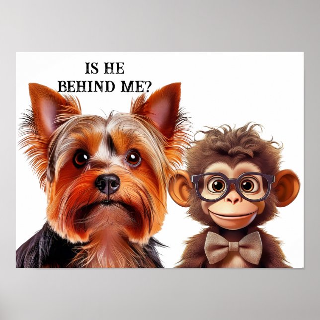 Poster Ele está atrás de mim? (Frente)