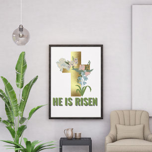 Póster Ele está levantado, Páscoa