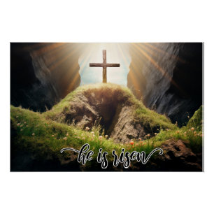 Póster Ele está levantado, túmulo vazio,