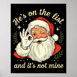 Poster Ele Está Na Lista E Não É Meu Frio Retro Holi