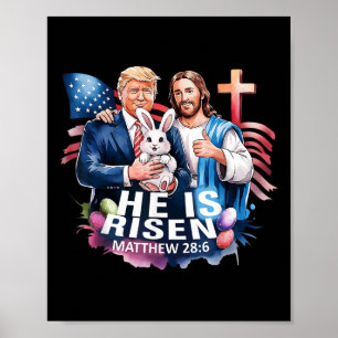 Poster Ele Está Risen Jesus Engraçado Nos Põe Na Bandeira